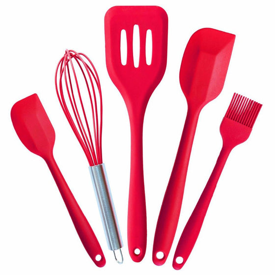 5pcs/set Silicone Spatula Kitchen Utensils