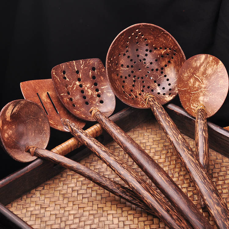 Unique Wooden Coconut Cookware Set