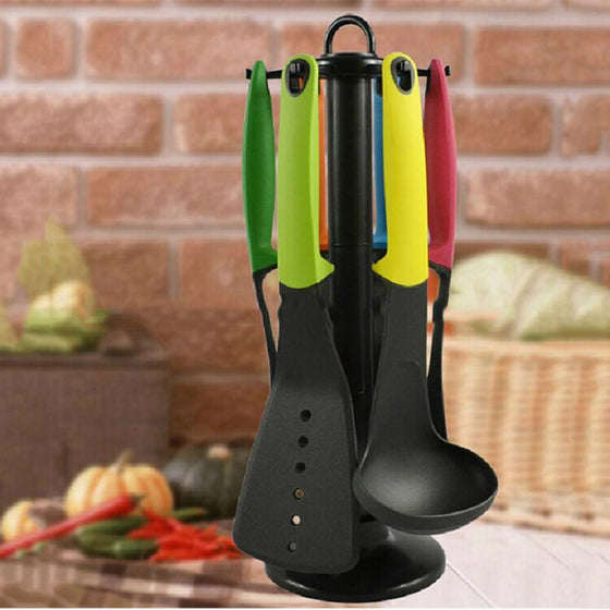 7 in 1 Heat-resistant Colorful Nylon Spoon